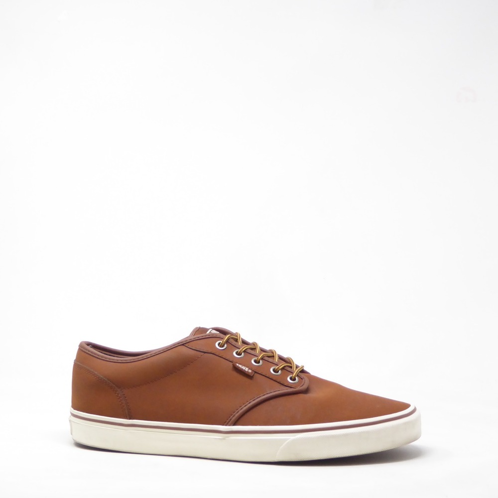 Vans Mens Atwood Low Sneakers Shoes Brown Faux Leather 13